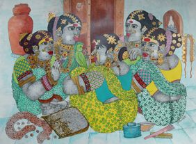 Companions in Tradition by Narahari Bhawandla, Drawing | Mojarto