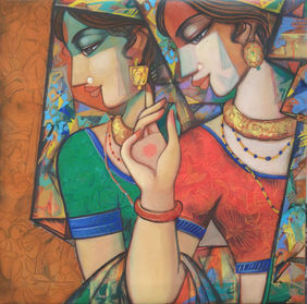 Echoes of grace 2 by Anindya Mukherjee, Painting | Mojarto