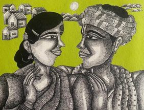 Couple by Dhan Prasad, Drawing | Mojarto