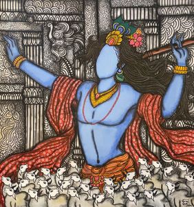 Gopala 2 by Mrinal Dutt, Painting | Mojarto