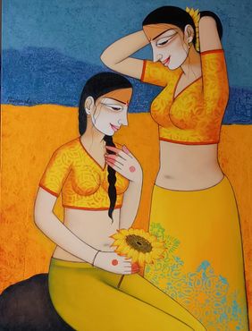 Golden Morning by Pravin Utge, Painting | Mojarto