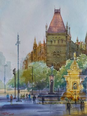 Mumbai  by Ananda Ahire, Painting | Mojarto