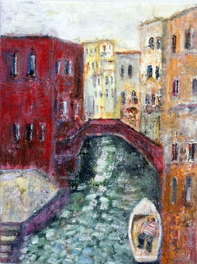 A Passage Through Venice Oil Painting by Indrani Ghosh, Painting | Mojarto