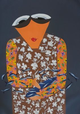 where thoughts swim by Shehnaz Mansuri, Painting | Mojarto