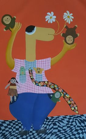 playful balance by Shehnaz Mansuri, Painting | Mojarto