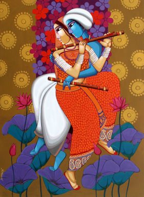 ROMANTIC COUPLE by Sekhar Roy, Painting | Mojarto