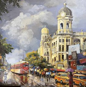 Kolkata, City of Joy by Arpita Dasgupta, Painting | Mojarto