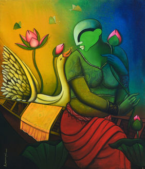 Harmony in Silence by Anupam Pal, Painting | Mojarto