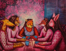 Tea Ceremony by Pallavi Dutta, Painting | Mojarto