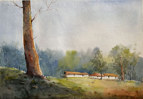 The Village - 01 by Nipan DAS, Painting | Mojarto