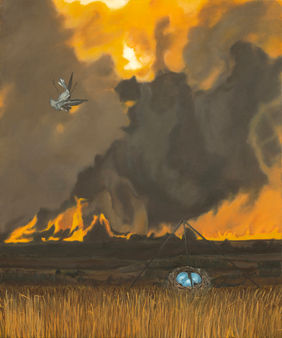 Fire, fire everywhere... by Nivedita Pande, Painting | Mojarto