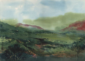 Sunlit Green Horizon VIII by Raj Kr Singh, Painting | Mojarto