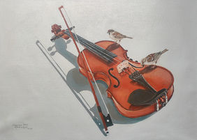 Gravity of Quiet Notes by srinivasa Ram Makineedi, Painting | Mojarto