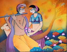 Radhey 6 by Pravin Utge, Painting | Mojarto