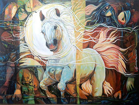 Changing Society by Tapan Chattopadhyay, Painting | Mojarto