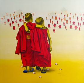 Step Toward Serenity  by Yashpal Nandgaonkar, Painting | Mojarto