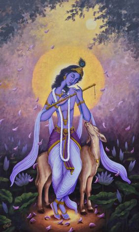 Kanha by Uttam Bhattacharya, Painting | Mojarto