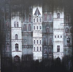 Dream Cityscape at Night by Suresh Gulage, Painting | Mojarto