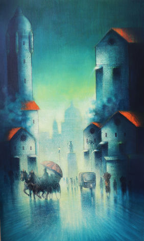 Monsoon in pune by Somnath Bothe, Painting | Mojarto