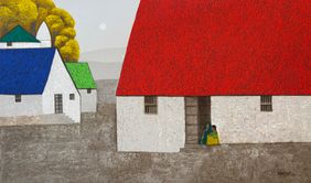 Villagescape 459 by Nagnath Ghodke, Painting | Mojarto