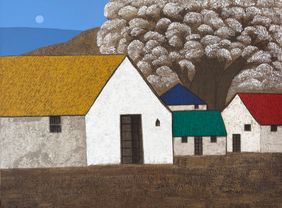 Villagescape 457 by Nagnath Ghodke, Painting | Mojarto