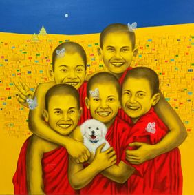 Sutra of Smile  by Yashpal Nandgaonkar, Painting | Mojarto
