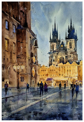 Gothic Whispers by Raji Pavithran, Painting | Mojarto