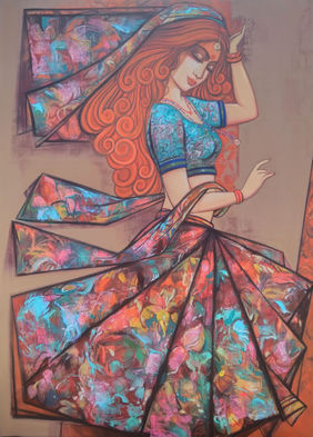 lyrical resonance by Anindya Mukherjee, Painting | Mojarto