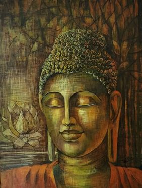 " Sacred Silence" by Sudha Srivastava, Painting | Mojarto