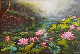 Jewels of the Swamp 5 by Lasya Upadhyaya, Painting | Mojarto