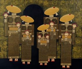 Whispers of Golden Seeds by Harsh wardhan Bhilala, Painting | Mojarto