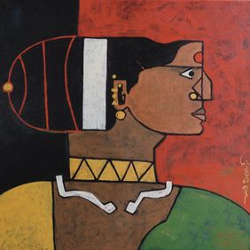 Silent Presence by Srinivasa Chary, Painting | Mojarto