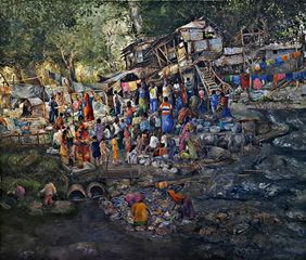 Slum by Krishnapada Maity, Painting | Mojarto