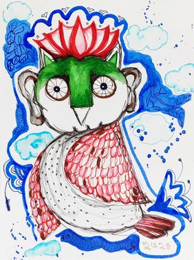 Owl 02 by Shubharanjan Paul, Drawing | Mojarto