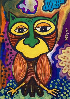 Owl 03 by Shubharanjan Paul, Painting | Mojarto
