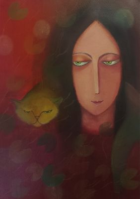 GAZE by Sweta Bhattacharya, Painting | Mojarto