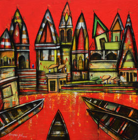 River of Faith by Anupam Pal, Painting | Mojarto