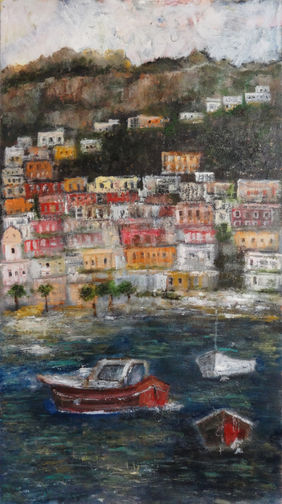 Coastal Landscape 4 Oil Painting by Indrani Ghosh, Painting | Mojarto