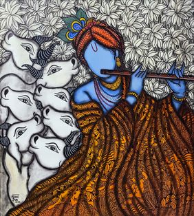 Godhooli Bela 2 by Mrinal Dutt, Painting | Mojarto