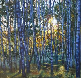 Radiant Forest by Meetul Agarwal, Painting | Mojarto