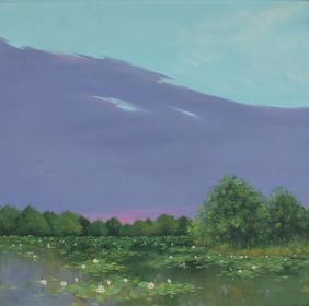 Water lilies -26-7 by S Ambekar, Painting | Mojarto