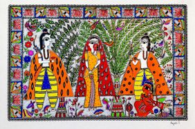 The Sacred Journey of Ram, Sita & Lakshman by Anjali Sharma , Folk Art | Mojarto