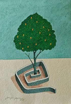 Circle of Growth by Shri Priyaranjan Behera, Painting | Mojarto