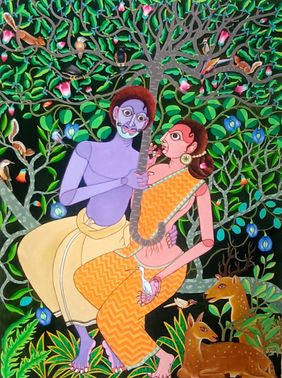 BENEATH THE TREE OF LOVE by Pramod Neelakandan , Painting | Mojarto