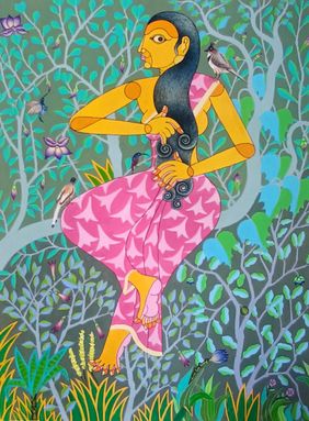 THE LAZY SUNDAY by Pramod Neelakandan , Painting | Mojarto