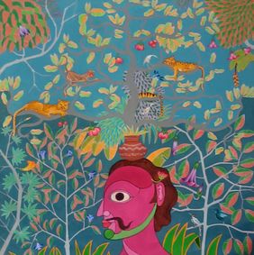 The Spirit of the Living Tree by Pramod Neelakandan , Painting | Mojarto