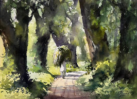 Green Canopy by Sunil Linus De, Painting | Mojarto