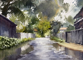 After the rain by Sunil Linus De, Painting | Mojarto
