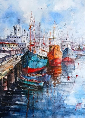 Seascape Series by Sabari Girish T, Painting | Mojarto