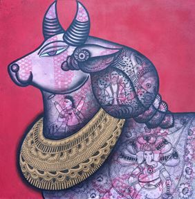 DEVA-VAHANA(THE DIVINE CARRIER) by Mohit Bhardwaj, Painting | Mojarto